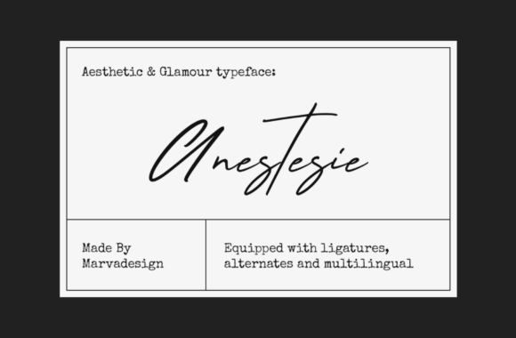Anestesie Font: Elevate Web Design with Script Amp
