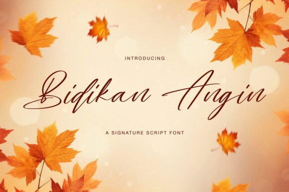 Bidikan Angin: A Graceful Script Typeface