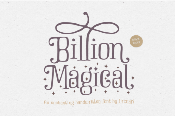 Billion Magical: A Handwritten Font for Editorial Design