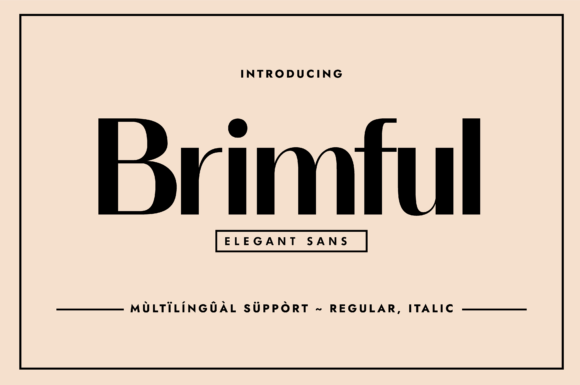 Brimful Typeface: A Polished Look for Small Brands
