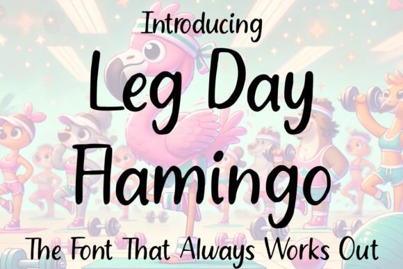 Leg Day Flamingo: A Playful Display Font for Bold Campaigns