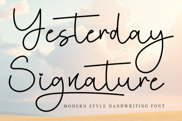 Yesterday Signature Font for Branding